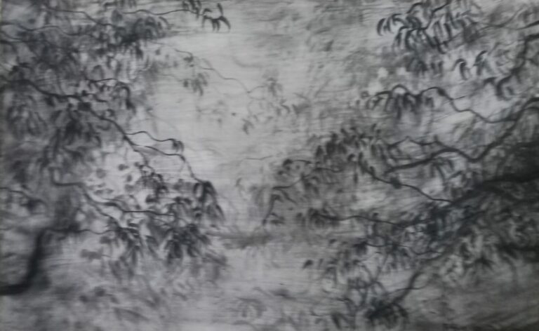 Qiongfei Zhang – Sans Titre – Encre sur toile – 90 X 140 cm