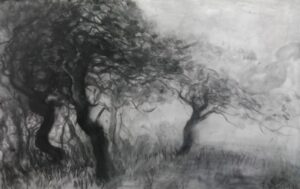 Qiongfei Zhang - Sans Titre - Encre sur toile - 90 X 140 cm
