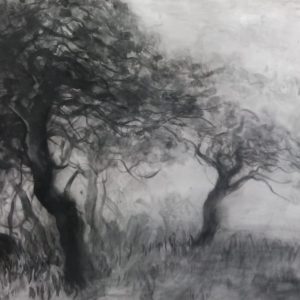 Qiongfei Zhang - Sans Titre - Encre sur toile - 90 X 140 cm