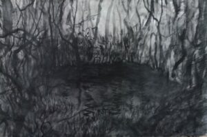 Qiongfei Zhang - Sans Titre - Encre sur toile - 90 X 140 cm