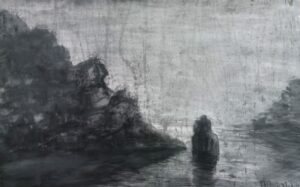 Qiongfei Zhang - Sans Titre - Encre sur toile - 90 X 140 cm