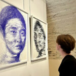 NGUYEN-Installation-Woman-Technique mixte sur papier- 80 x 60 cm