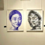 NGUYEN-Installation-Woman-Technique mixte sur papier- 80 x 60 cm