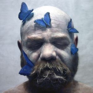 Fransisco With Butterflies Huile Sur Toile 160 X 160 Cm