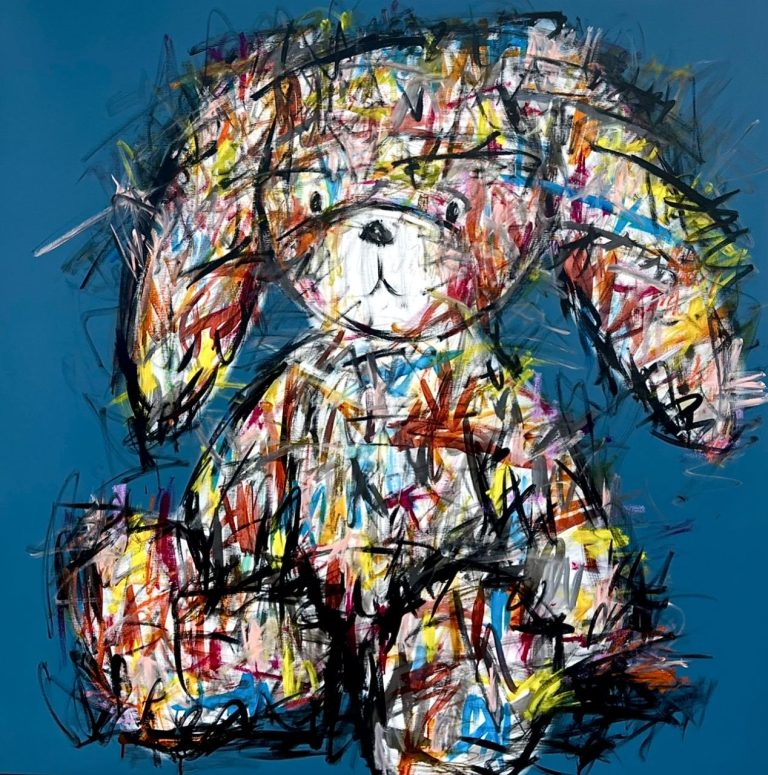 Kiko Le Lapin Bleu HD 120×120 Cm