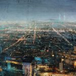 Quincoces Barcelona Desde El Carmel Huile Sur Bois 81 X 100 Cm (1)