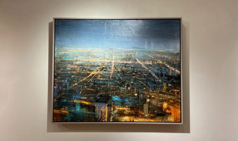 Quincoces Barcelona Desde El Carmel Huile Sur Bois 81 X 100 Cm (2)