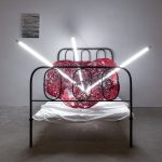 MARTI MORENO Eros Y Psique 150 X 120 X 190 Acier Galvanisé Peint