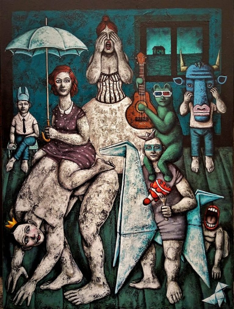 MONJO Sédition Huile Et Acrylique Sur Toile 130 X 97 X 2 Cm