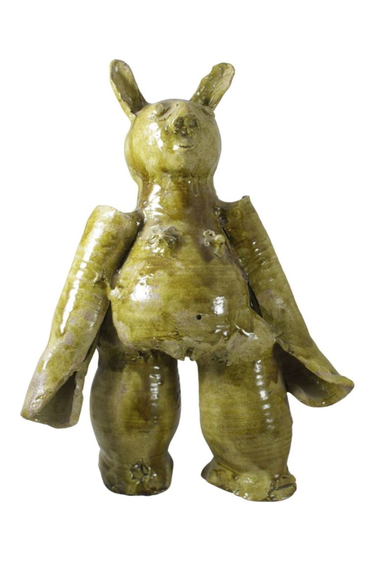 CRIQUET The Green Rabbit Terre Cuite émaillée