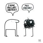 MORTEL J’aime Pas L’art Abstrait Digigraphie 70 X 70 Cm