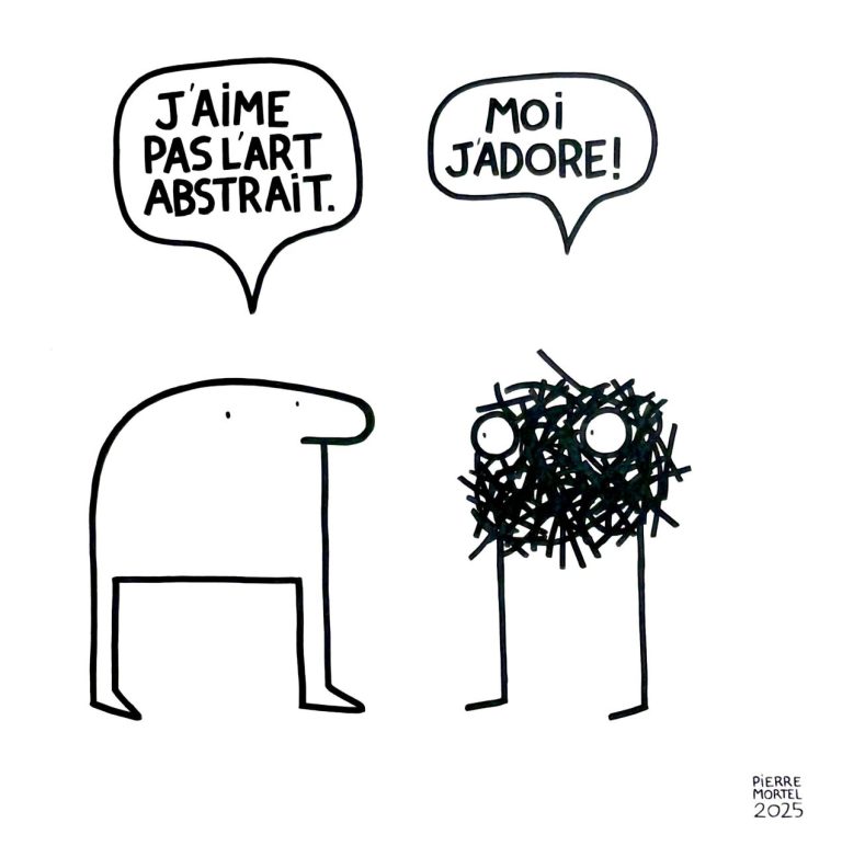 MORTEL J’aime Pas L’art Abstrait Digigraphie 70 X 70 Cm